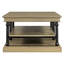 Table basse en bois 55,1 "avec pieds noirs-414866691