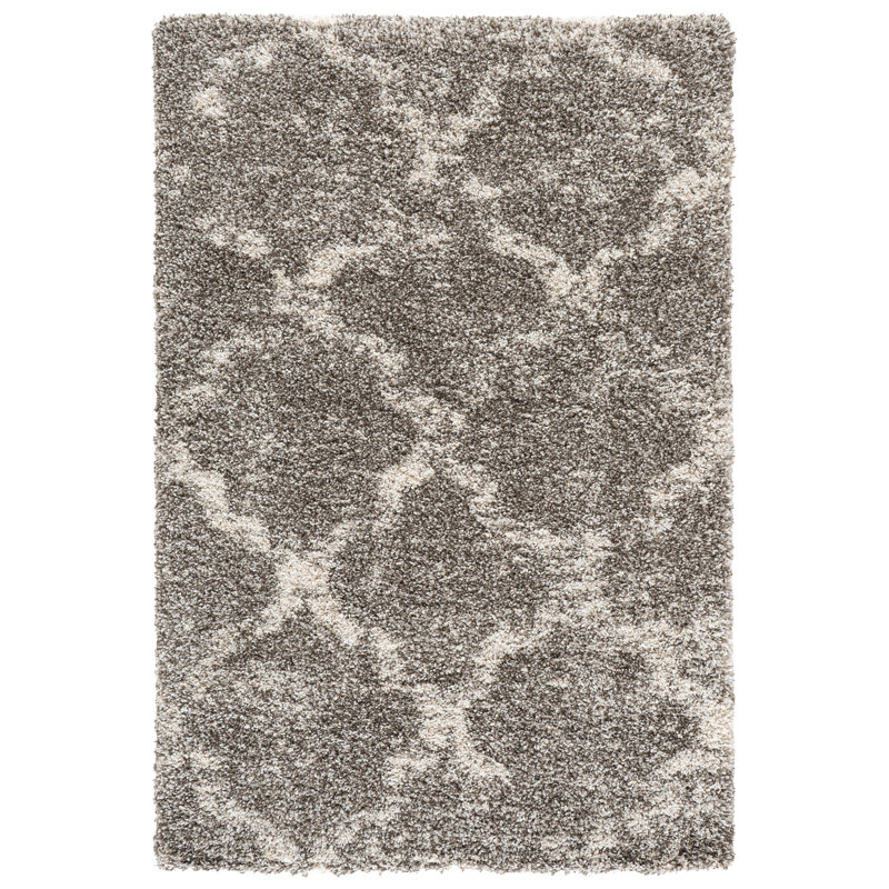 Tapis gris / ivoire Liseron, Rectangle 4 pi x 6 pi