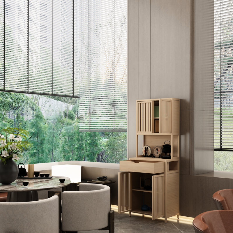 Armoire naturelle pour le thé, grand espace à 1 ou 2 tiroirs, look rustique, maison et salle de bain, 73,14 po Hauteur, 26,91 po de profondeur, 15,32 tiroirs de rangement larges, conception, H, P, l, 56,64 lb