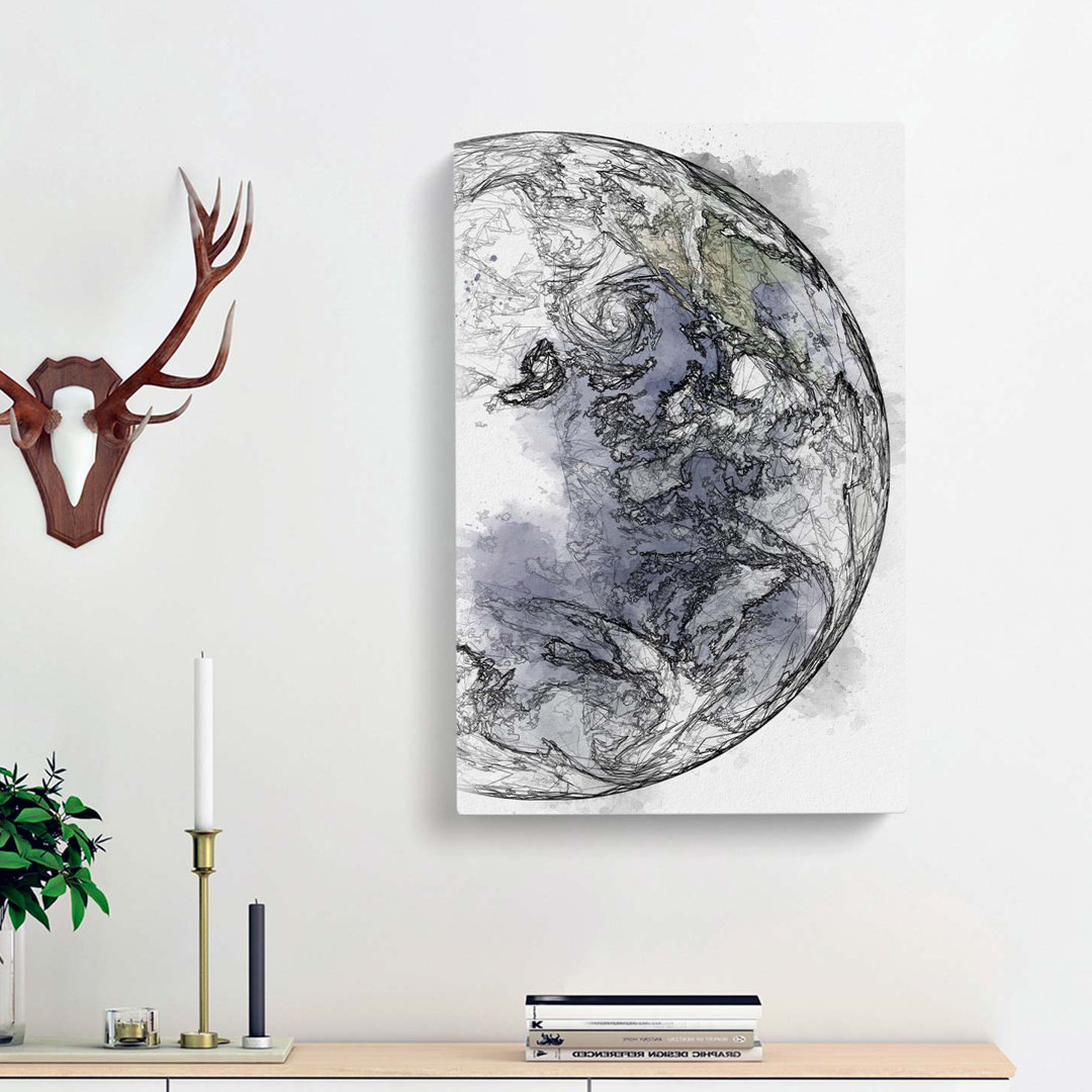 Eastern Pacific Ocean of Earth in Abstract - Wrapped Canvas