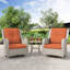 Ensemble de conversation pour patio en osier 2 personnes avec chaises et table-2092233267