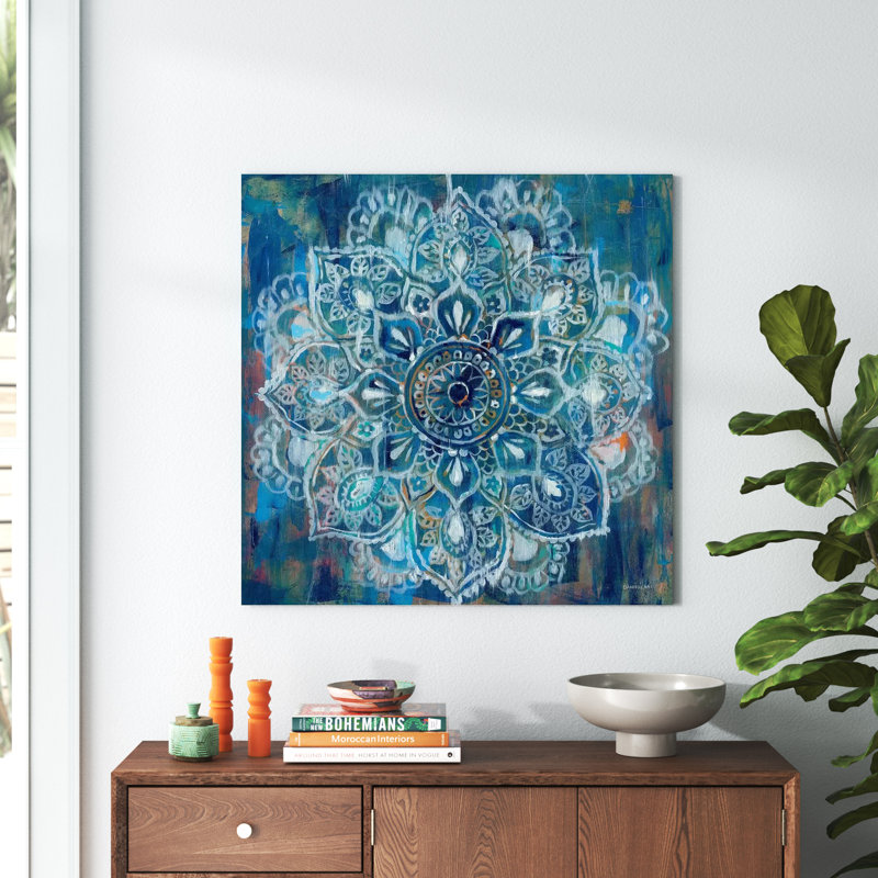 Mandala In Blue II by Danhui Nai - Print on Canvas, Wrapped Canvas, 93.98 cm H x 93.98 cm W x 3.175 cm D