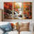 Toile avec cadre flottant or