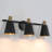 3-Light Modern Black Vanity Light With Bathroom Accessories
