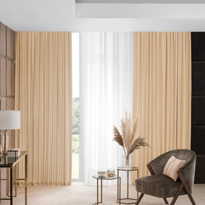 GOURRIER ECRU Curtains 260x270-2, 2 items