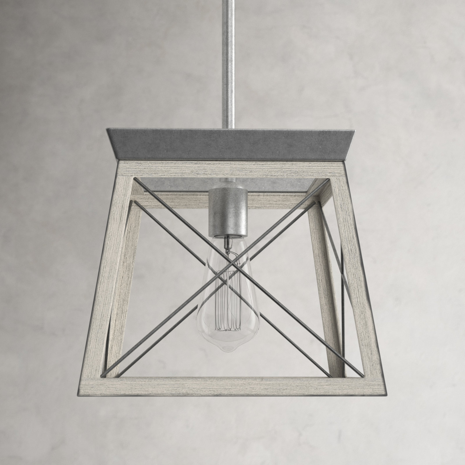 Soleil Single Light Dimmable Pendant, Brushed Nickel