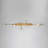 6-light Glass Linear Island Chandelier-1189815919