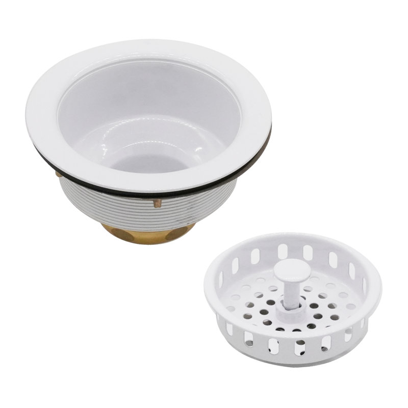 Crépine d'évier de cuisine 3 1/2 po, Blanc thermolaqué