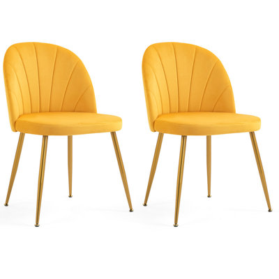 Modern Velvet Armless Side Dining Chairs