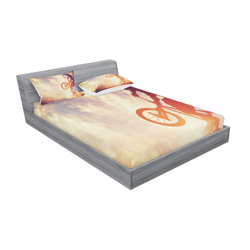Microfiber Sheet Set, Queen Sheet Set with Fitted Sheet