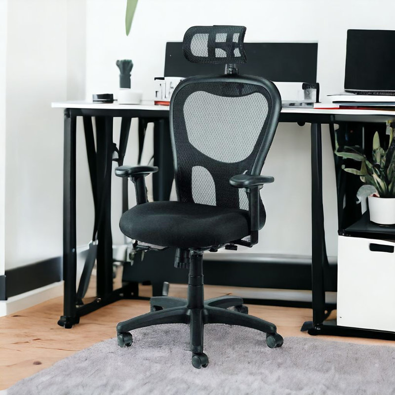 Fauteuil de direction noir réglable