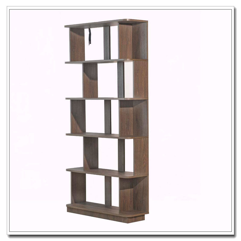 Bibliothèque de rangement ouverte à 5 niveaux L 31,5 "x H 64,56", Marron foncé