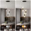 Luminaire suspendu cylindrique à 3 lumières DEL avec accents en cristal Chrisi