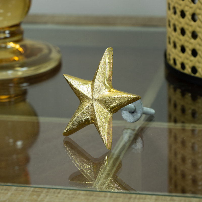 Salvaggio 61mm Star Novelty Knob, Gold