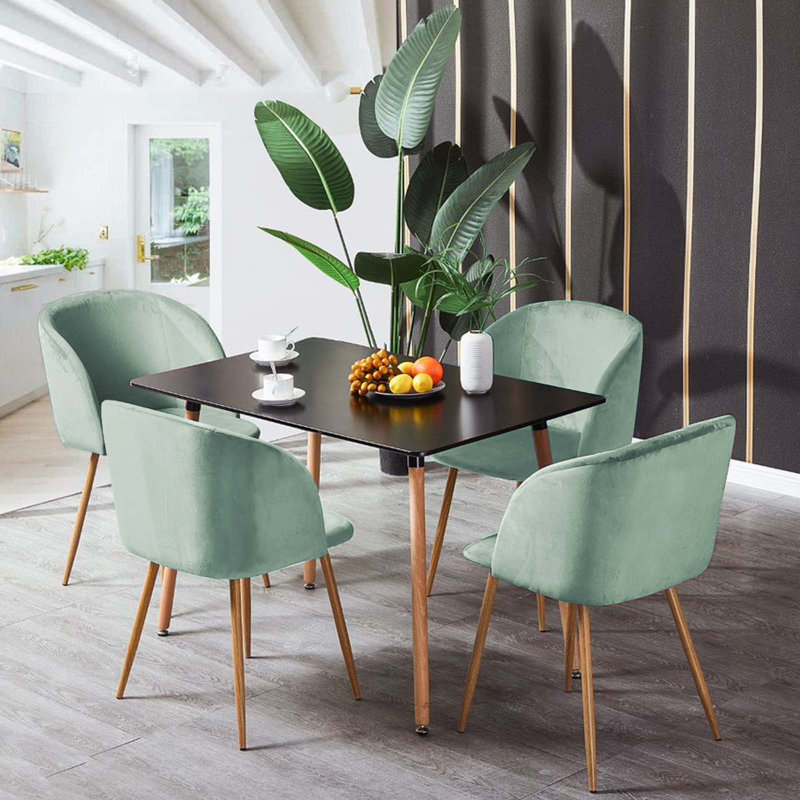 Harborcreek 4 - Person Dining Set, Cactus Green, Black