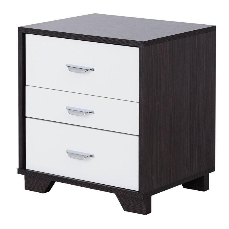 Table d'appoint rectangulaire blanche et noire 3