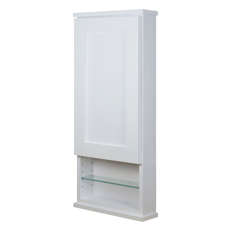Solid Wood Bathroom Cabinet, Unfinished, 25.5" H x 15.25" W x 3.25" D