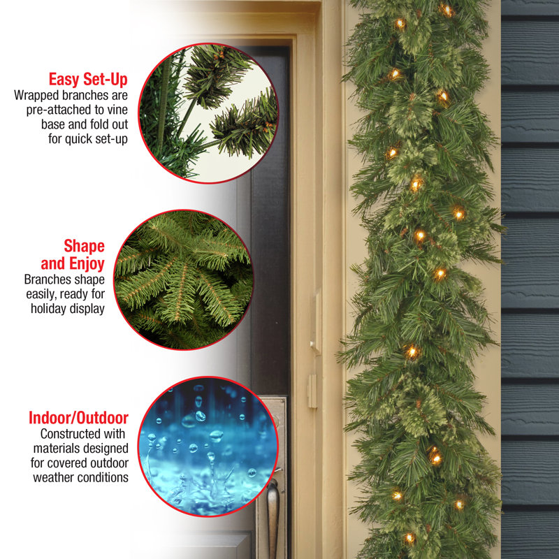 Kalab 9ft. Wispy Willow Garland with Clear Lights
