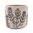 4 Gray Sand And Cement Planters, Brown Botanical Patterns, Bohemian Room Decor Planter , Traits, Interior