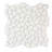Huron 12" x 12" White Matte Glass Pebble Mosaic Floor and Wall Tile-95635362
