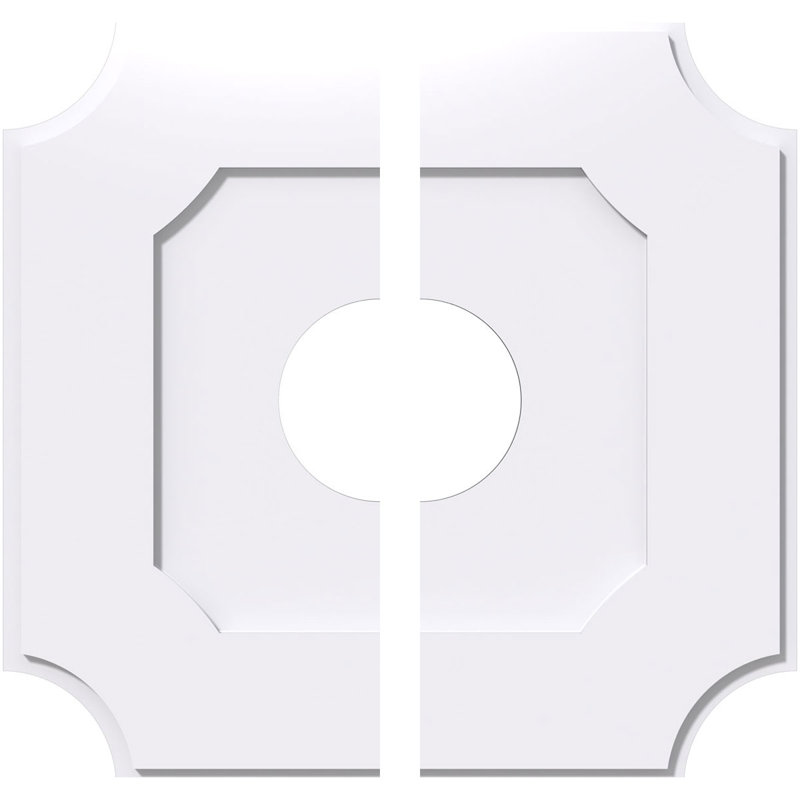 Médaillon de plafond contemporain en PVC de qualité architecturale 28 po x P 6 po x P 16 3/4 po x P 1 po
