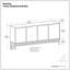 Banting 72"W Solid Wood Modern Industrial 4-Door Sideboard Buffet with Adjustable Shelves and Metal Base
