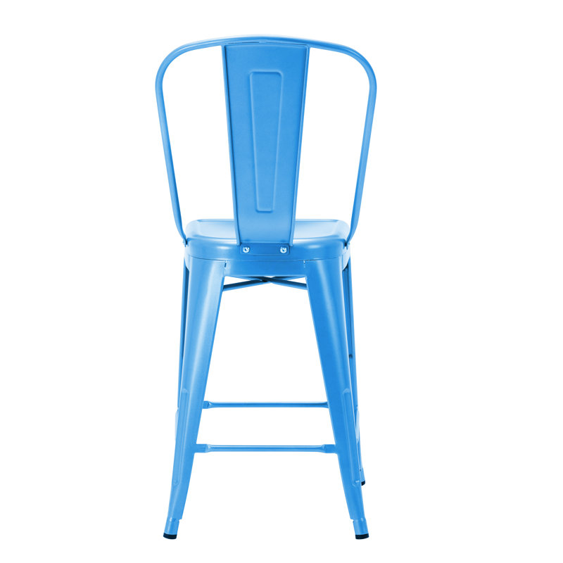 Tabouret de bar galvanisé Gainsborough, 24 po, Bleu