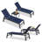 Lanece Outdoor Rust-Resistant Metal Chaise Lounge Set with Table-238878811