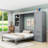 Murphy Bed with Closet, Drawers and Shelves-426032971