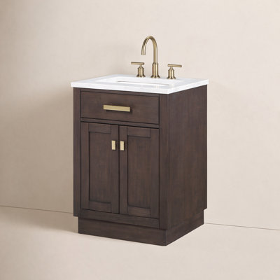 Breshey Carrara Marble Single Bathroom Vanity