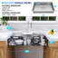 Évier de cuisine 30 po à cuve simple encastrable en acier inoxydable ADA-119705857
