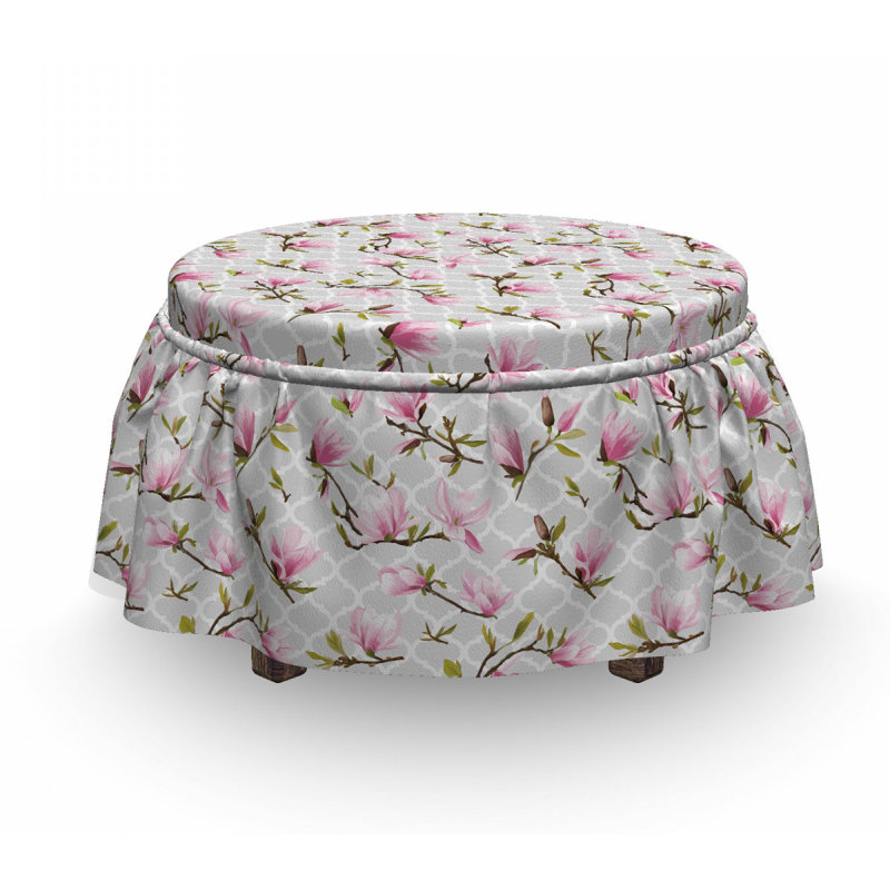 Housse pour à repose-pieds fleur magnolia