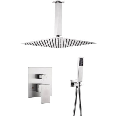 Ceiling Mounted Shower System With Rough In Valve And Trim