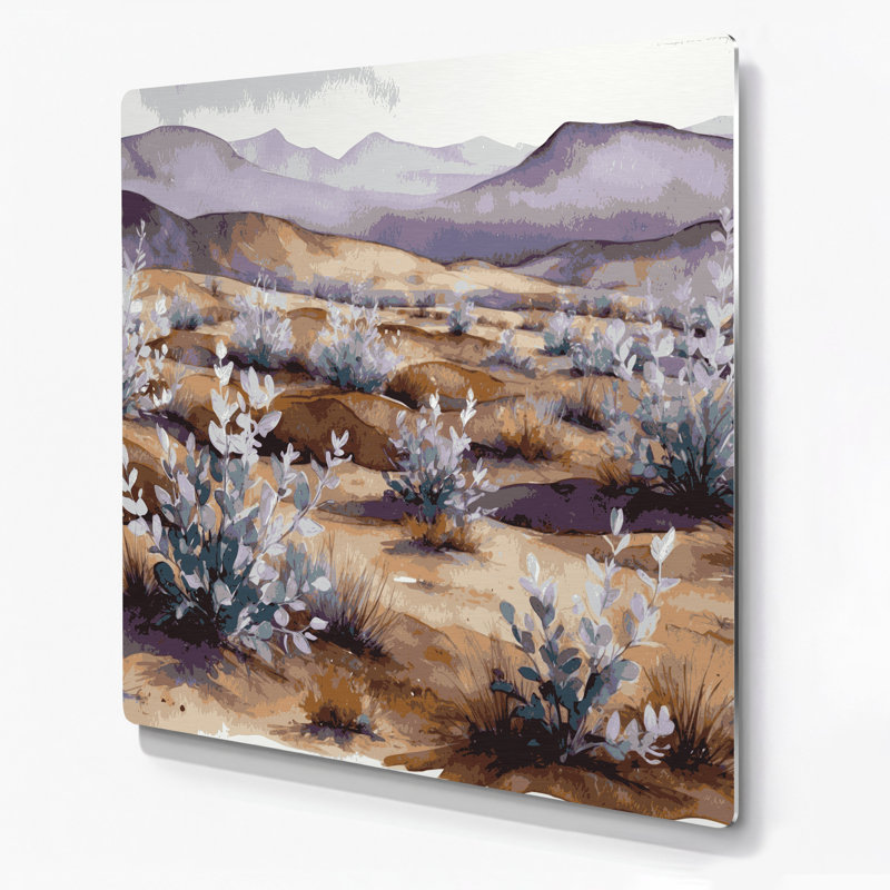 «Southwestern Plants Sagebrush», art mural en métal brun 185, H 16 po x l 16 po