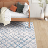 Peabody Geometric Blue/Ivory Area Rug