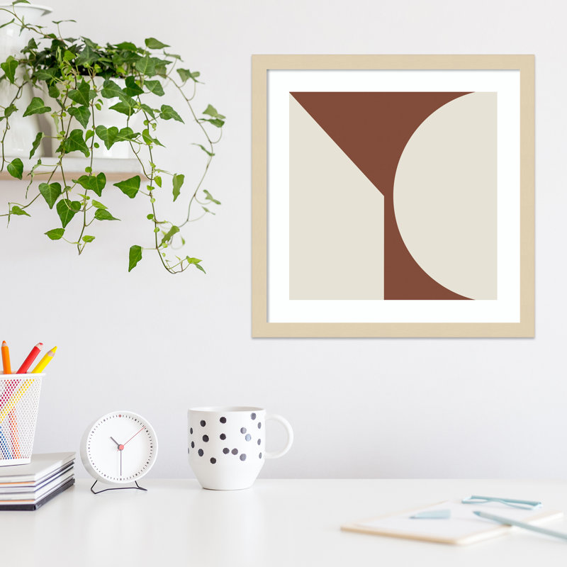 Minimal Max Mod I Hot Chocolate by The Creative Bunch Studio, Brown Framed, 13.25" H x 13.25" W x 0.8" D