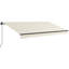 Auvent rétractable de 13 pi x 10 pi, abri de patio pour auvent avec poignée à manivelle, tissu résistant aux rayons UV de 280 g / m² et structure en aluminium