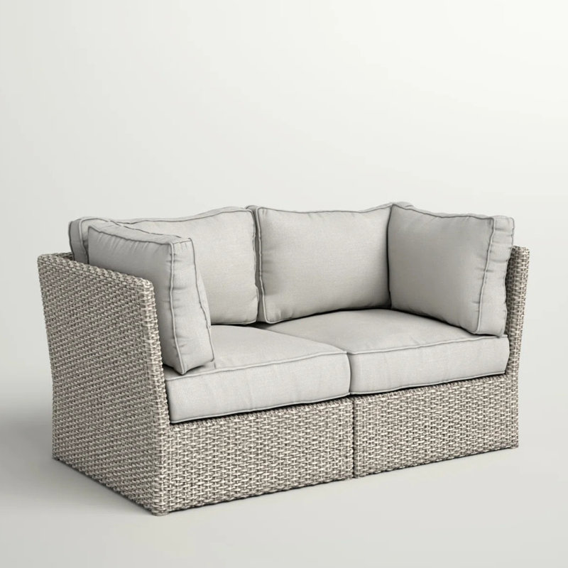 Fully Assembled Outdoor With Weather - And 6 Foam Filled Cushions For Patio Modular Corner Pieces Machine Washable Seats 2 Adults
