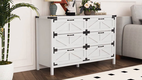 Muhsinah 5 Drawer 45 W Double Dresser Winston Porter Color: White