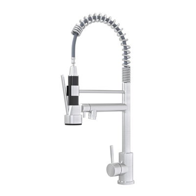 Bothwa Home CUPC Certified 19" Single Handle Kitchen Faucet ( Brushed Nickel Finish)