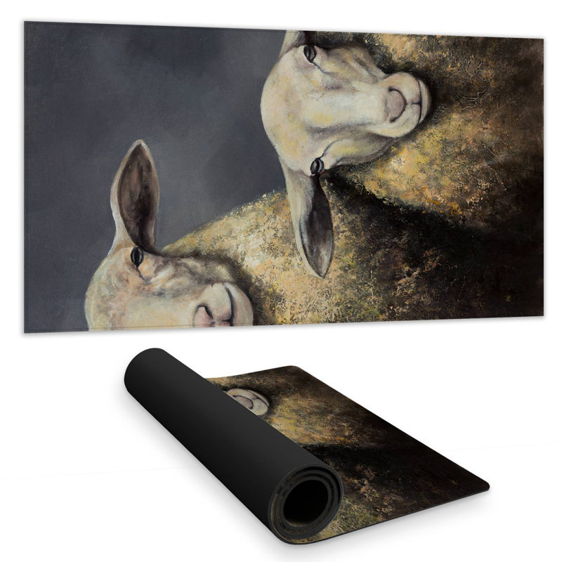 Two sheeps - 15.75"x31.50" Desk mat