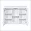 Armoire à pharmacie murale avec 2 portes en verre et tablettes réglables - Blanc