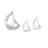 Yezr Aluminum Metal Sail Boat Decorative Silver Sculpture Set