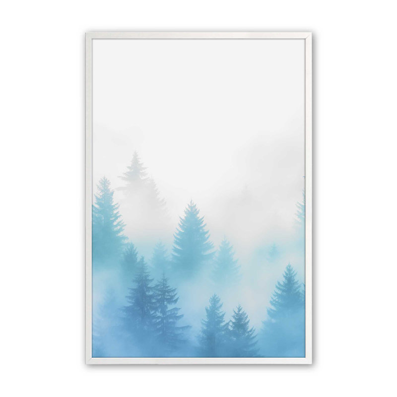 Frozen Echoes III, Single Picture Frame Opaque White, 21" H x 17" W
