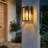 Outdoor Wall Sconce, 9.88" Black Porch Lantern With Clear Glass, Weather-Resistant Outdoor Light For Patio, Garage-1018078778-1018078780