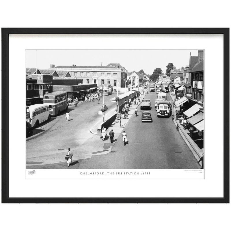 Chelmsford, The Bus Station C1955 by Francis Frith - Single Picture Frame Print, 28cm H x 36cm W x 2.3cm D