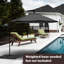 Parasol de patio décalé de 10 pi - Parasol suspendu en porte-à-faux de 8 pi de hauteur - Parasol de parasol extérieur résistant à la décoloration avec base en croix pour jardin, pelouse, terrasse, cour ou piscine par Pure Garden (gris)-1965904195