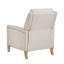 Fauteuil inclinable blanc-gris rayé Farmhouse