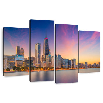 Nicci, Chicago, coucher de soleil, paysage urbain