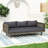 Grey 3 Seater Daybed - Built With Wood Slat Panel For Style Water- Cushion Included 67.76W X 32.82D 23.68H Assembly Required Upon Unloading In Grey Finish Outdoor Durability Paneled Seat And At Area-1916064259-1916064287